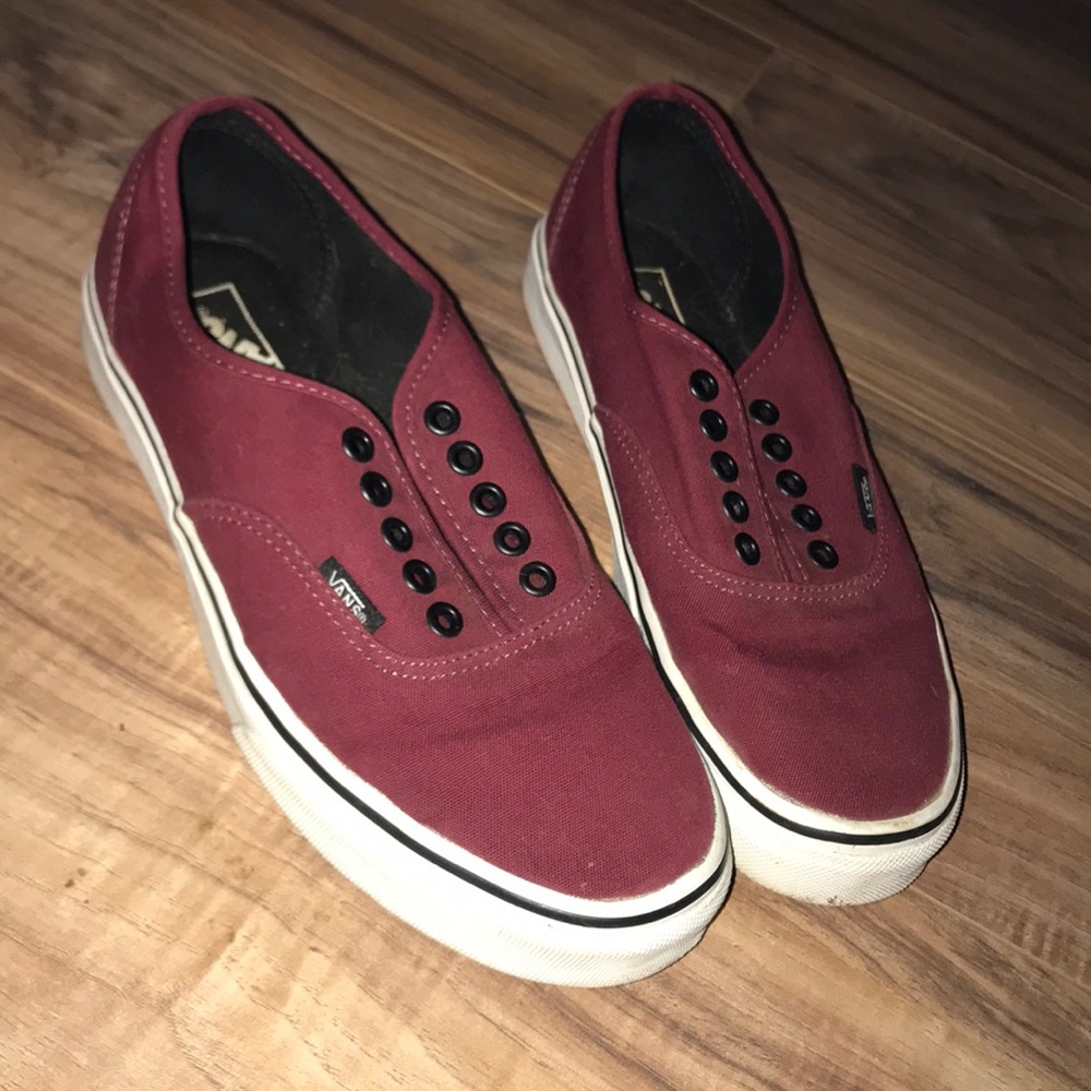Maroon Vans shoes